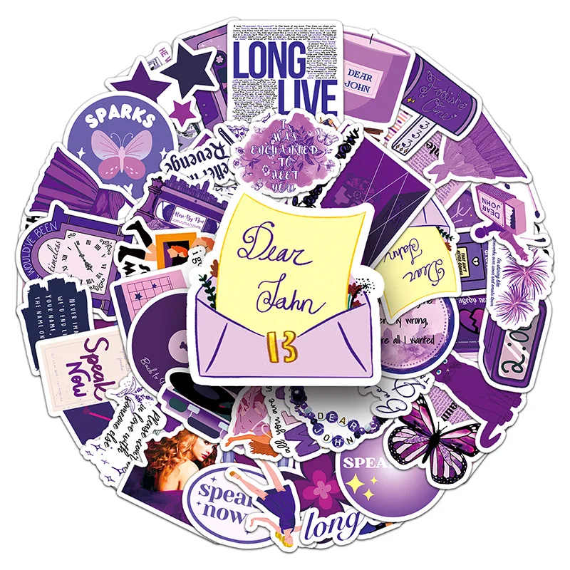 50pcs Cheap Personalized Good Price Vinyl Stickers Waterproof Decorative Laptop USA Sing Taylor Albums Speak Now Stickers