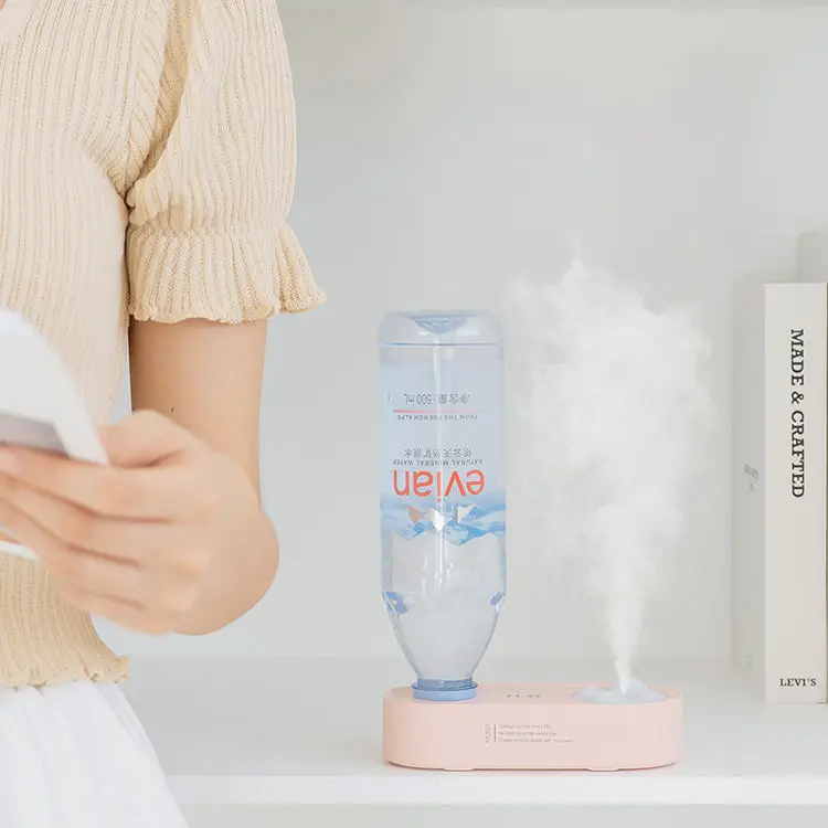 Mini Personal Water Mist Maker Fogger Ultrasonic Rechargeable Usb Air Face Humidifier with any bottle of water