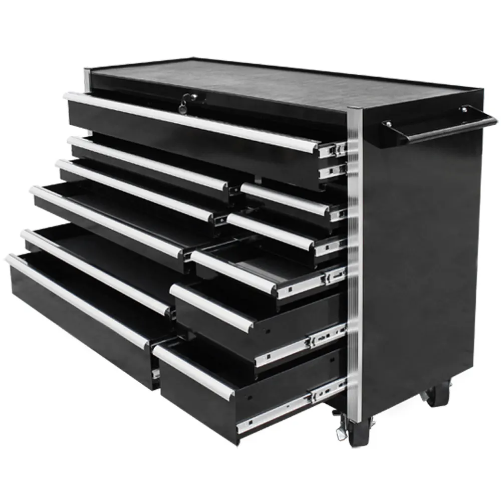 Heavy-duty Customized Trolley Tool Cabinet Steel Trolley Height Adjustable Shelf 5 drawer With 1 Door