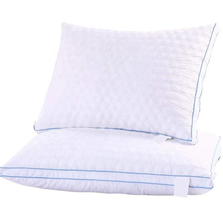 Customized cervical pillow memory foam fiber ball polyester alternative sleeping pillow