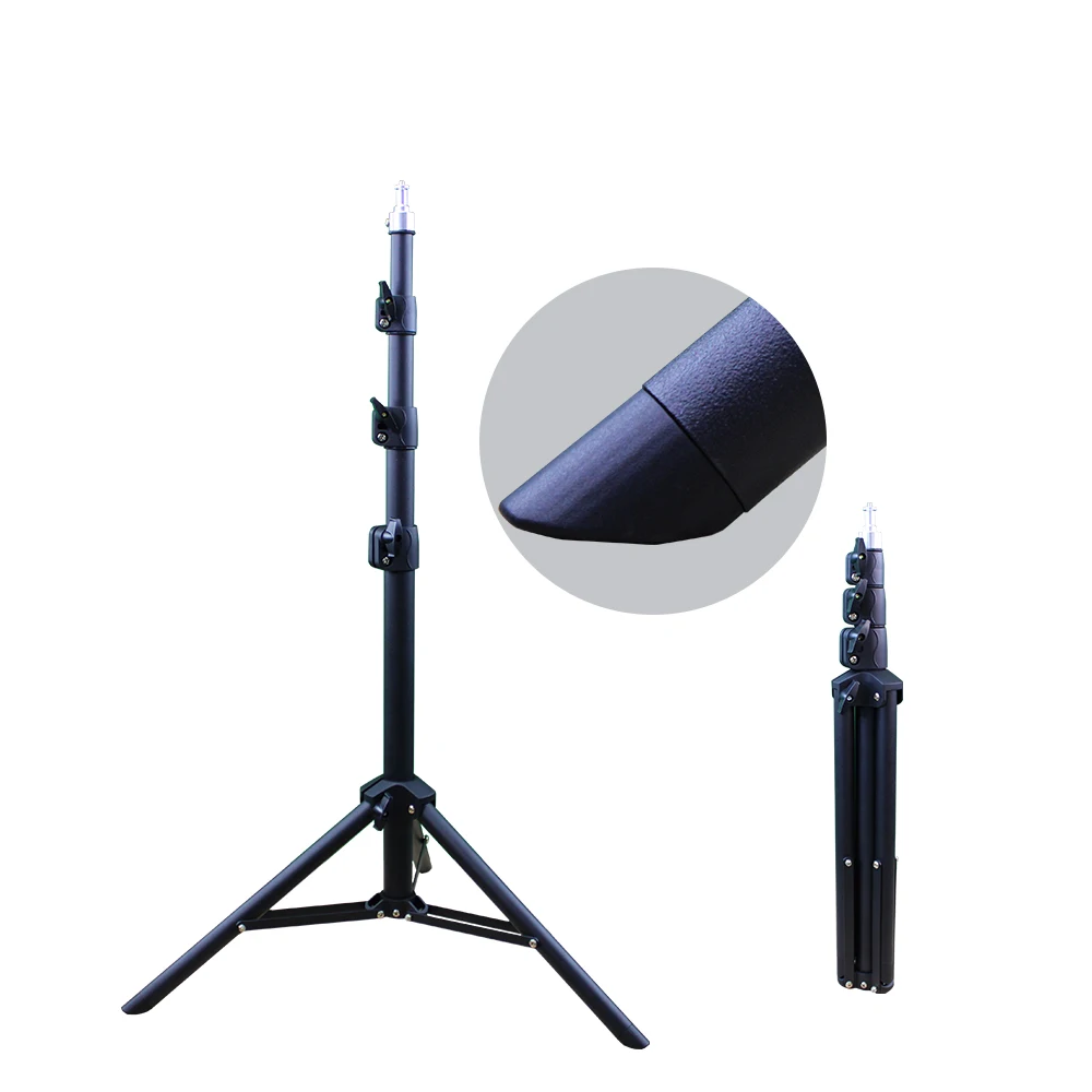 light led lamp stand work camera tripod photography adjustable recording video extendable big pipe flor stand