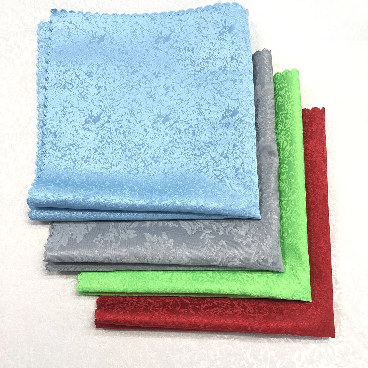 Premium Polyester Square Damask Cloth Table Napkins for wedding party