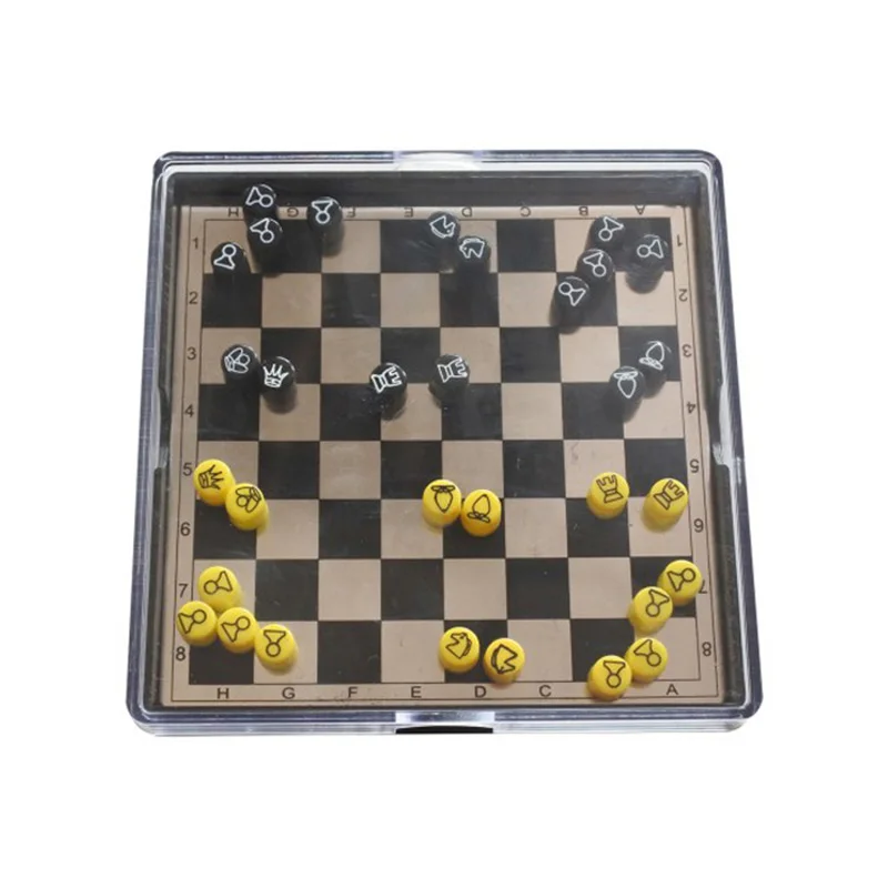 Kids Tabletop Magnetic Ludo Mini Travel Flying Chess Board Game Set