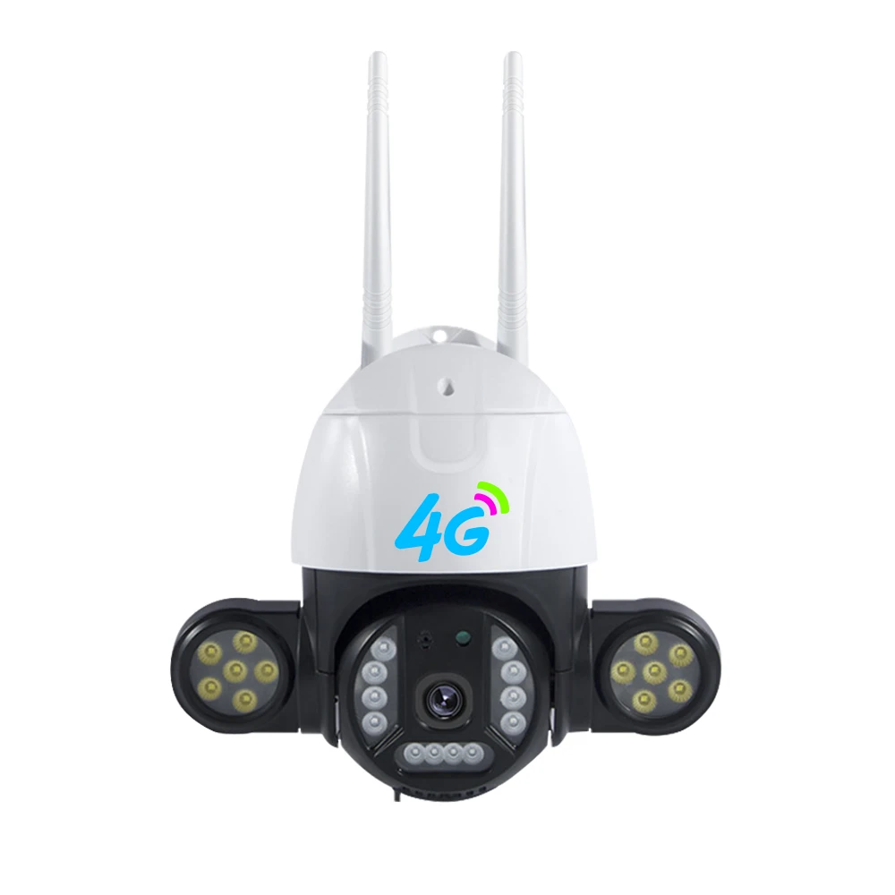 V380 H.265 3MP Camera Security LTE SIM Card Full Color Wireless Cctv PTZ Outdoor 4G Cctv Camera