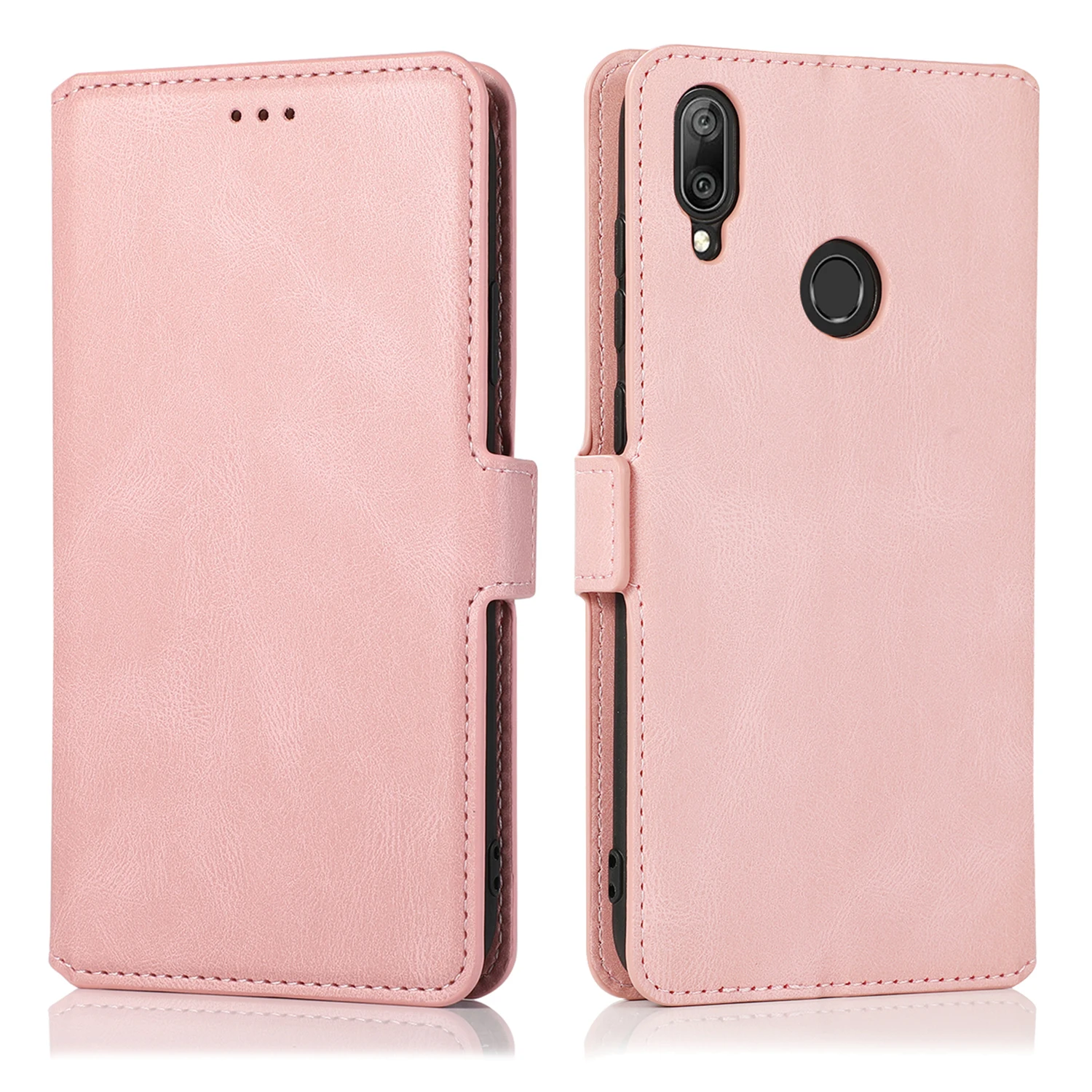 Custom Multifunction pu leather Card Slots wallet phone case for huawei y7 prime 2019 p40 pro plus cases cover