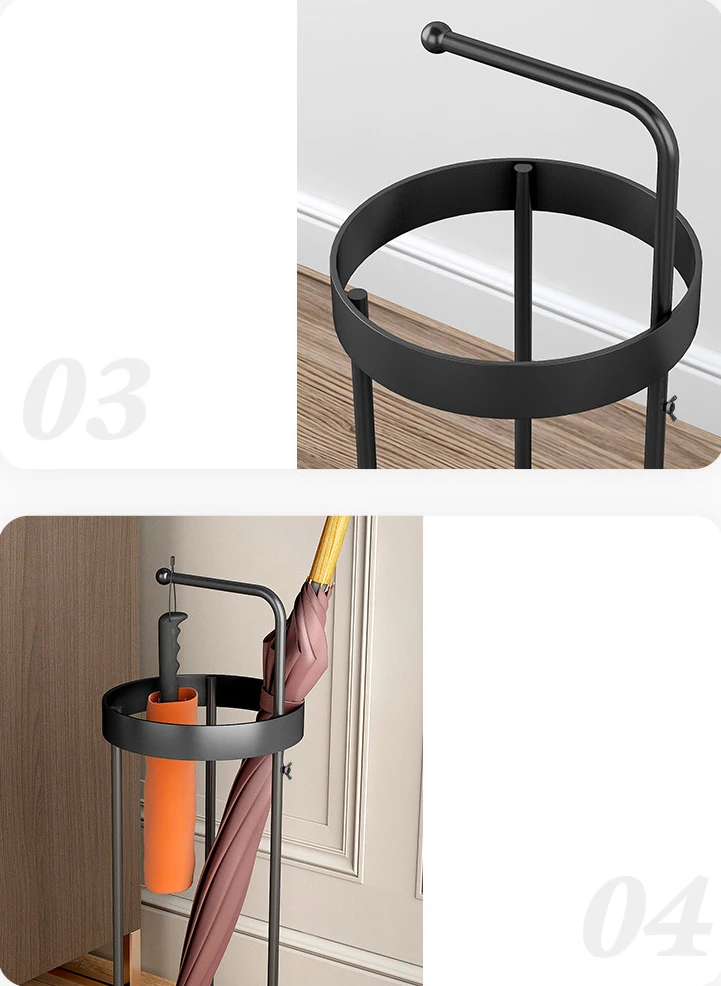 HJH549 Modern Umbrella Stands Wrought Iron Designer Creative Floor Umbrella for Holder Home Hotel Light Luxury Umbrella Bucket