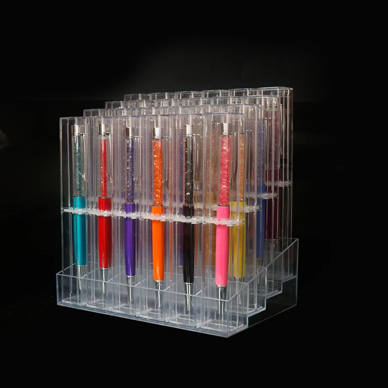 transparent pen case wholesale  Plastic gift of  Square Crystal pencil and cheap Lipstick case shelf Cosmetic pen