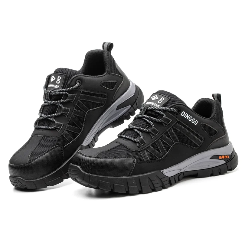 Dinggu Brand fashion safety shoes casual industrial protection steel toe nonslip safety shoes for men construction work shoes