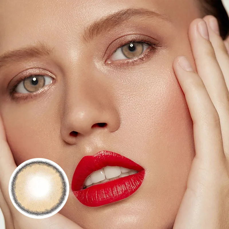 Sorayama green ME64 Wholesale colored natural cheap color soft eye contacts lenses private label contact lenses