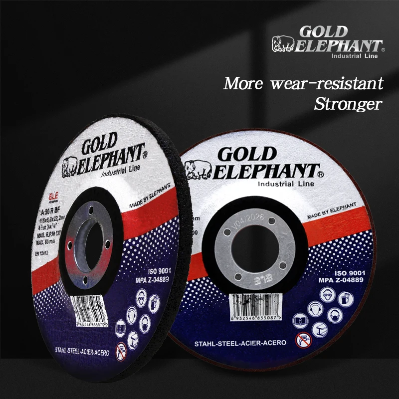 Gold Elephant high quality 4.5 inch grinding disc  115x6.0x22mm grinding wheel for metal