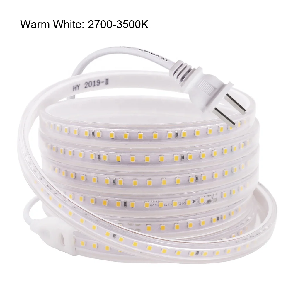 220V LED Strip Light Waterproof IP67 SMD 180leds/m Tape Diode 220 Volt Led Strip Flexible Lamp Power Plug Living Room