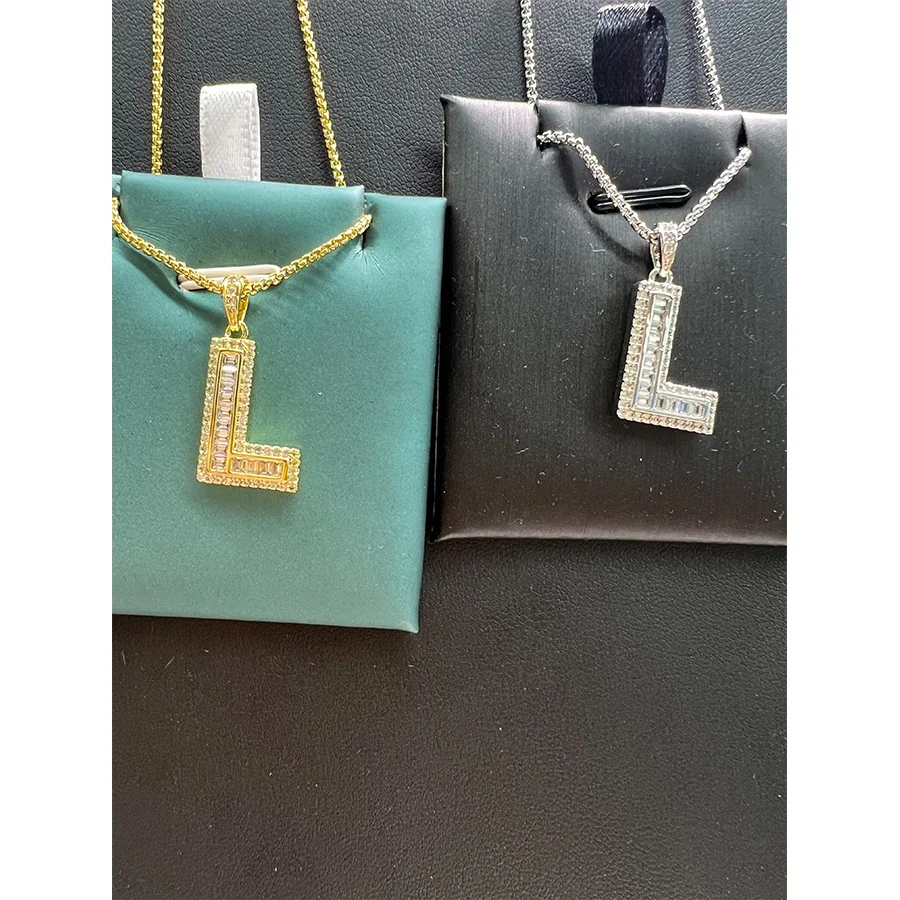 basic A to Z letter cube charms initial 26 letters 925 sterling silver alphabet cube pendant