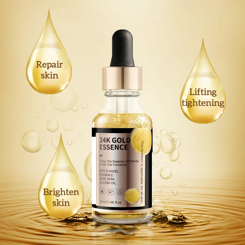Watercome Peptide Essence 24k Gold Serum Collagen Silk Nicotinamide Wholesale 24k Gold Hyaluronic Acid Face Serum