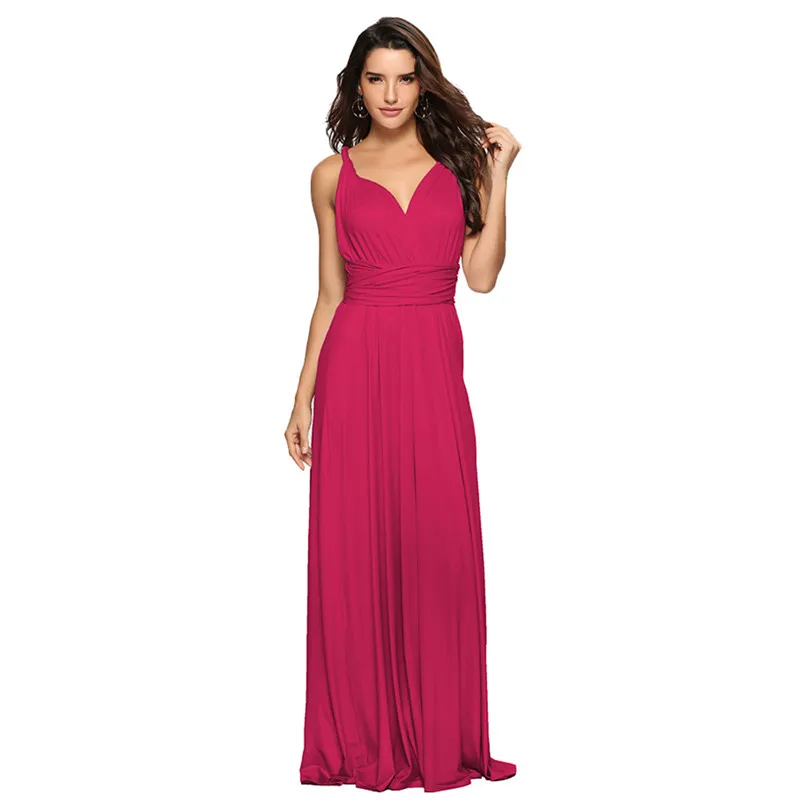 Fashionable multicolor ladies hollow out backless long style evening dresses women wedding party bridesmaid dresses L104