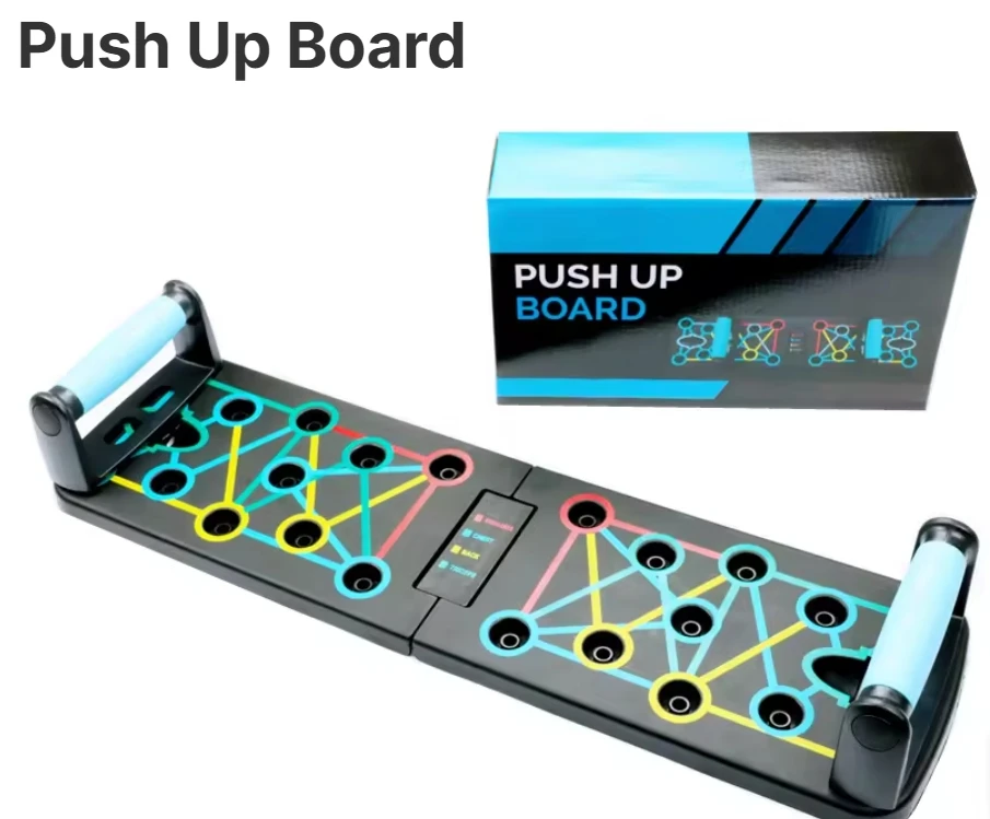 Multi-Function Upgraded Push Up Board Set With Resistance Bands For Perfect Pushups Home Fitness For Men And Women.