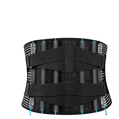 FSPG Back Braces Back Support Belt  Lower Back Pain Relief with 6 Stays Breathable