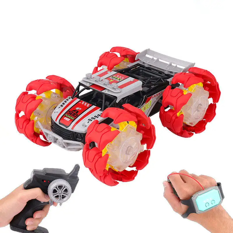 Creative Burst Wheel RC Stunt Truck Toys Quality Radio Control Toys Metal Car Shell With Lights Off-road Remote Control Car
