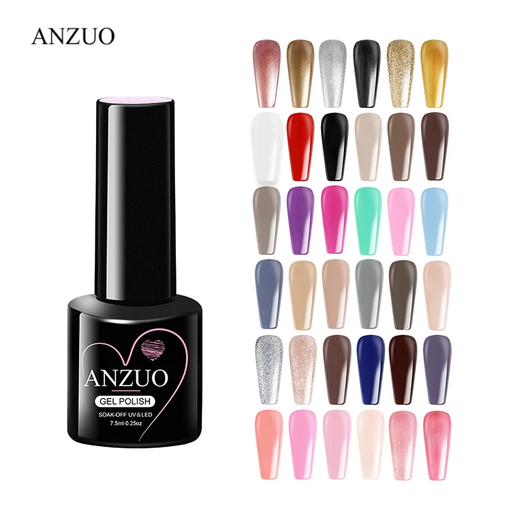 2022 6 Colors Colorful Uv Nail Polish Oem Brand Semi Permanent Led Factory Wholesale Nail Polish