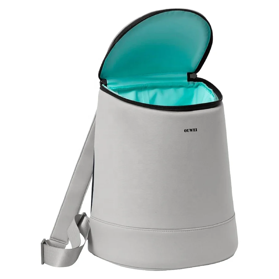 Lifestyle Custom Design Waterpoof Bucket Cooler Bag Neoprene Picnic Camping Beach Cooling Bag Insulated Beer Can Cooler Backpack