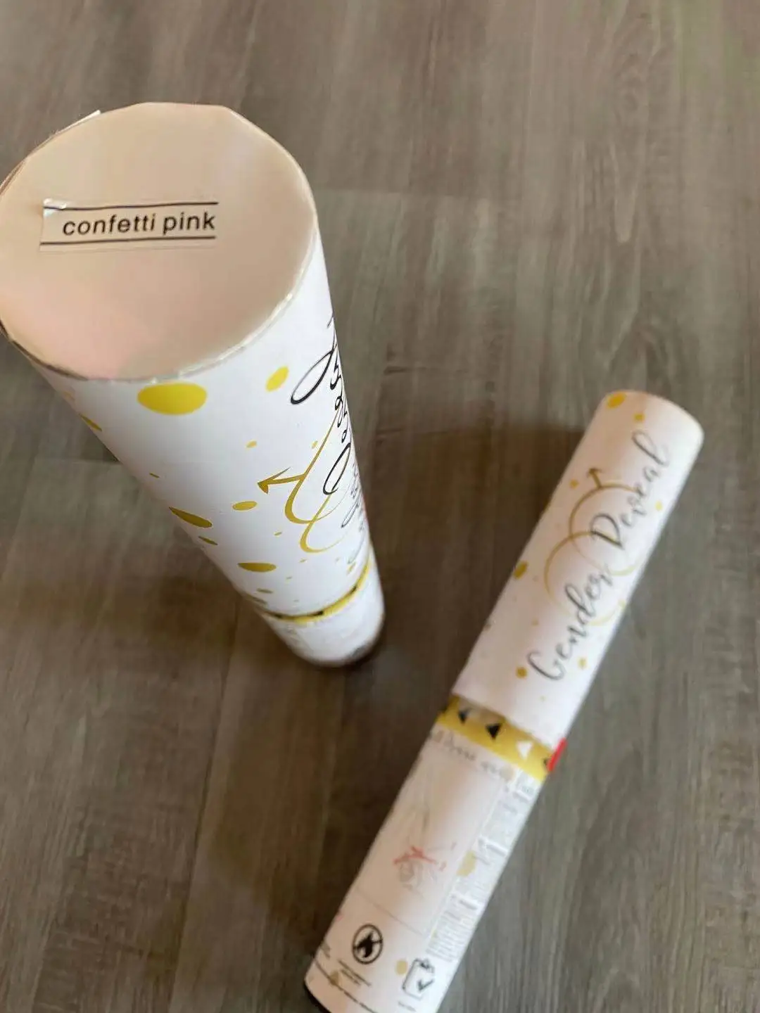 30cm wholesale facorty supply Gender Reveal baby pink and baby blue confetti and powder cannon