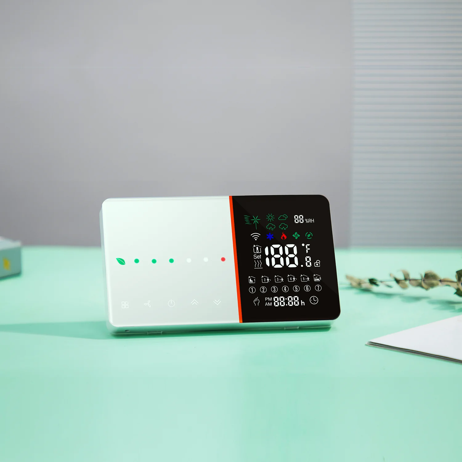 BAC-005 Smart HVAC Thermostat Heating & Cooling Wall Mounted Tuya Wireless WiFi AC Fan Coil Remote Control Via APP