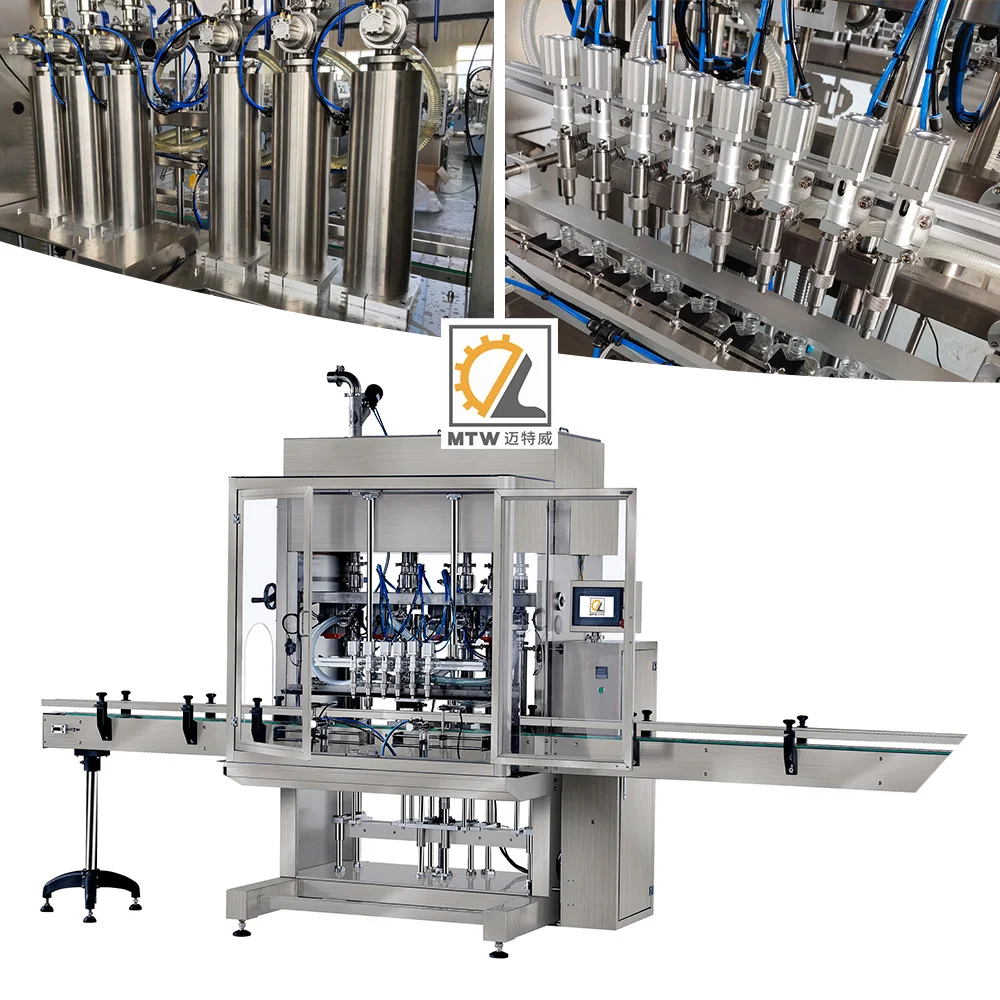 MTW full automatic 6 nozzles Bottle Filler And Capping Line Honey filling machine