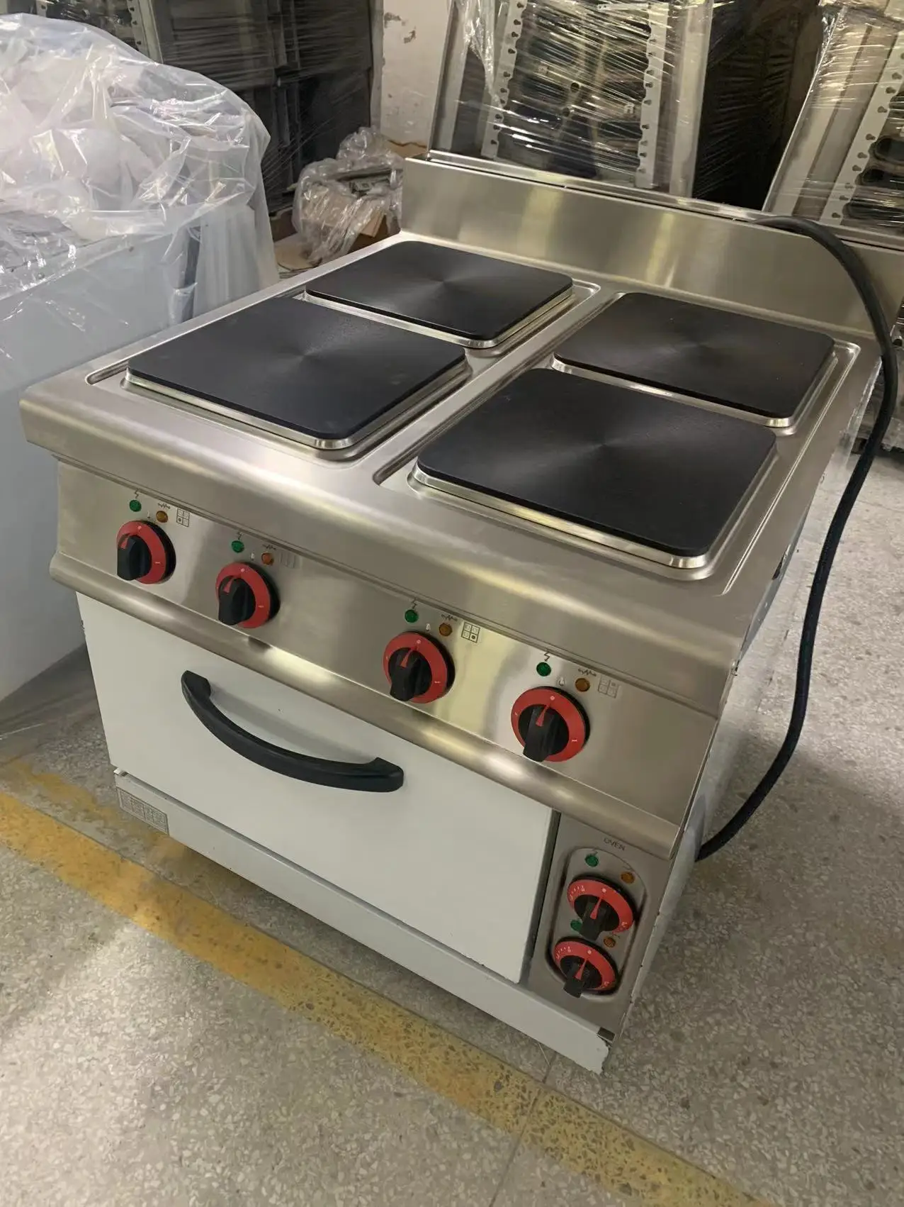 (#900)China Wholesale Electric 4 Cooking Hot Plate Stove With Cast Iron Burners With Cabinet (OT-893-B)