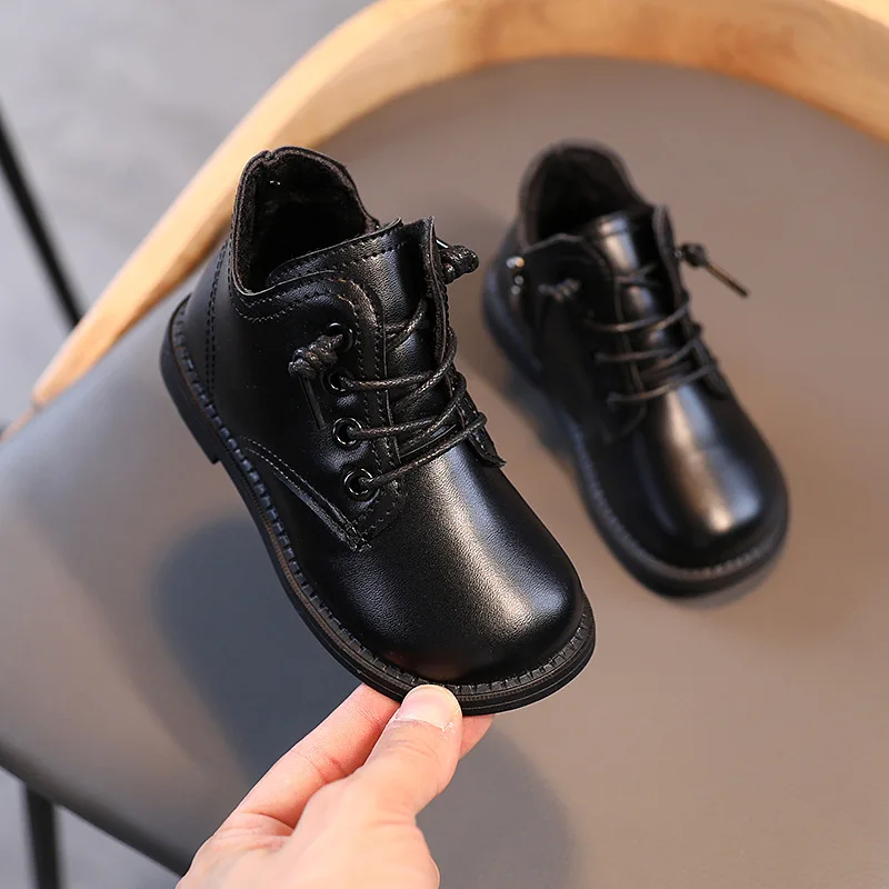 Новинка Осень-зима 2021, детская обувь с мягкой подошвой в Корейском стиле, оптовая продажа, теплые детские зимние ботинки для девочек