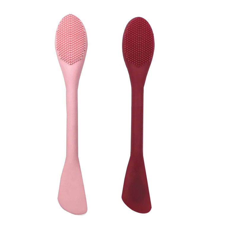 Face Mask Spatula Brush Silicone Massage Brush Exfoliating Blackhead Silica Gel Double Head Mask Stick Brushes