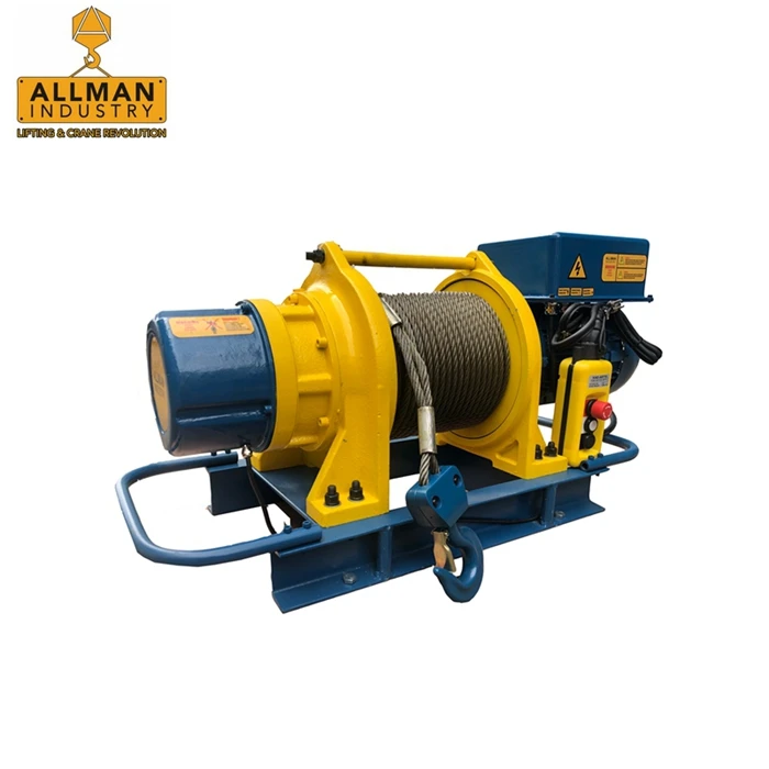 Allman Heavy Duty AC Powered Long Cable Construction Electric Winch Lift Machine