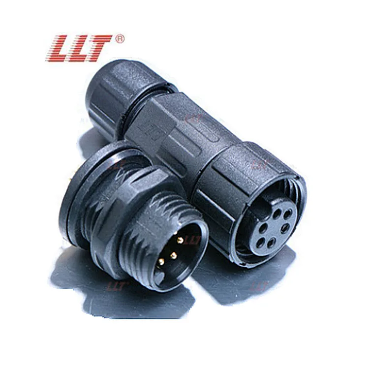 LLT M16 IP67 IP68 2 3 4 5 6 7 8 9 10 11 12 Pin Circular Waterproof Panel Mount Connector For Data Signal Connection