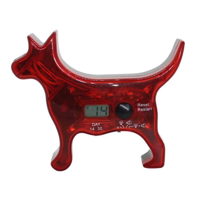 Креативный Забавный мультяшный собака в форме цифровой светодиодный светильник Магнитный 14 /30 дней Таймер обратного отсчета для домашних животных