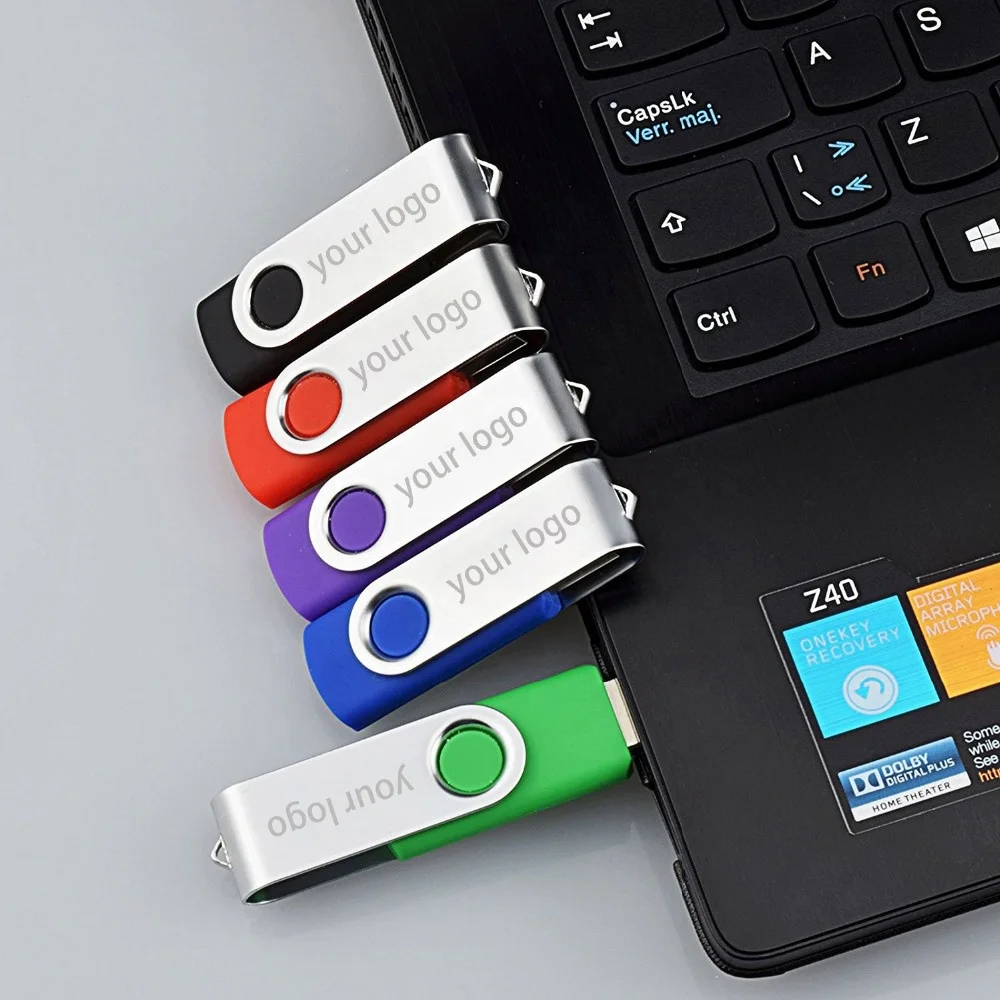 Free Custom Logo USB2.0 Memory Stick 16GB 32GB 64GB 128GB Swivel Thumb Drive Pen Drivers