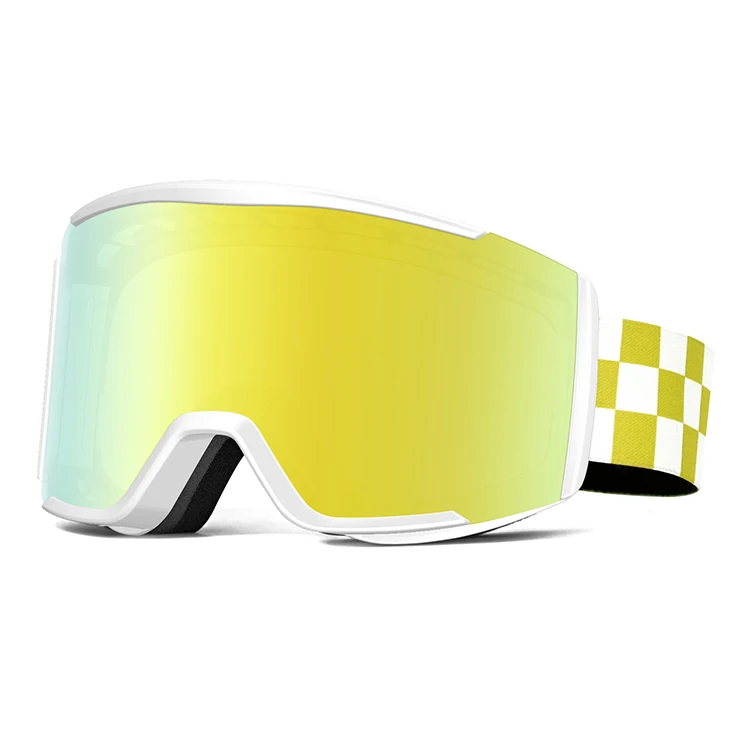 2024 New Ski Goggle HX052 Removable sponge Magnetic lens style OEM Custom logo Anti Fog snow googles Straps Magnetic lens