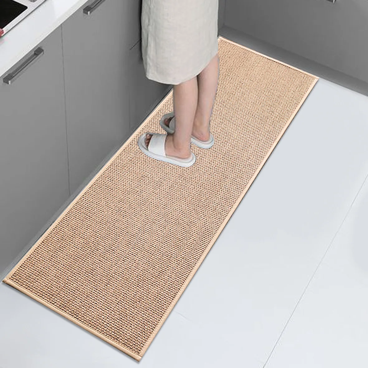 Wholesale Polyester Fiber Rubber Kitchen Floor Mat Absorbent And Non Slip Bathroom Floor Mat Machine Washable
