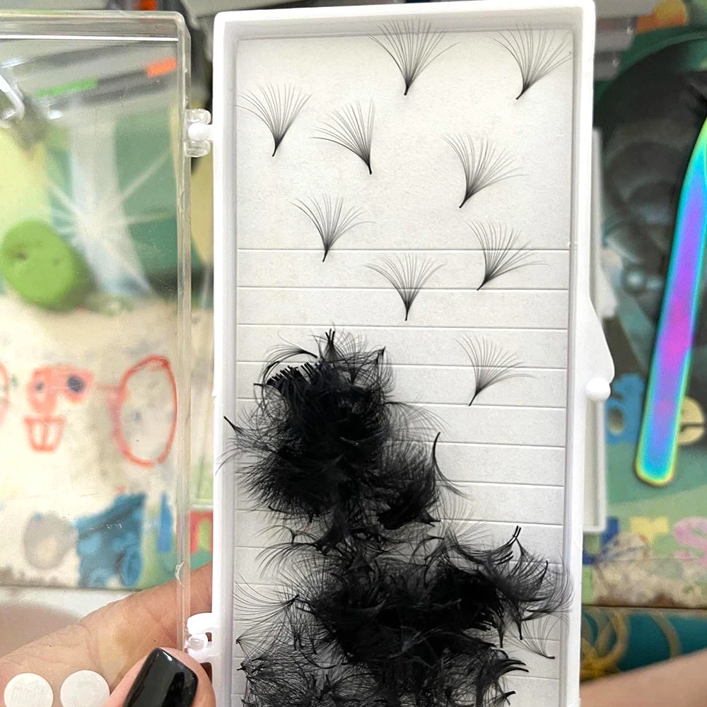 Loose Mink Premise Soft Promade Volume Fans Loose Long Stem Handmade Silk Premade Lash Extension Loose Fans