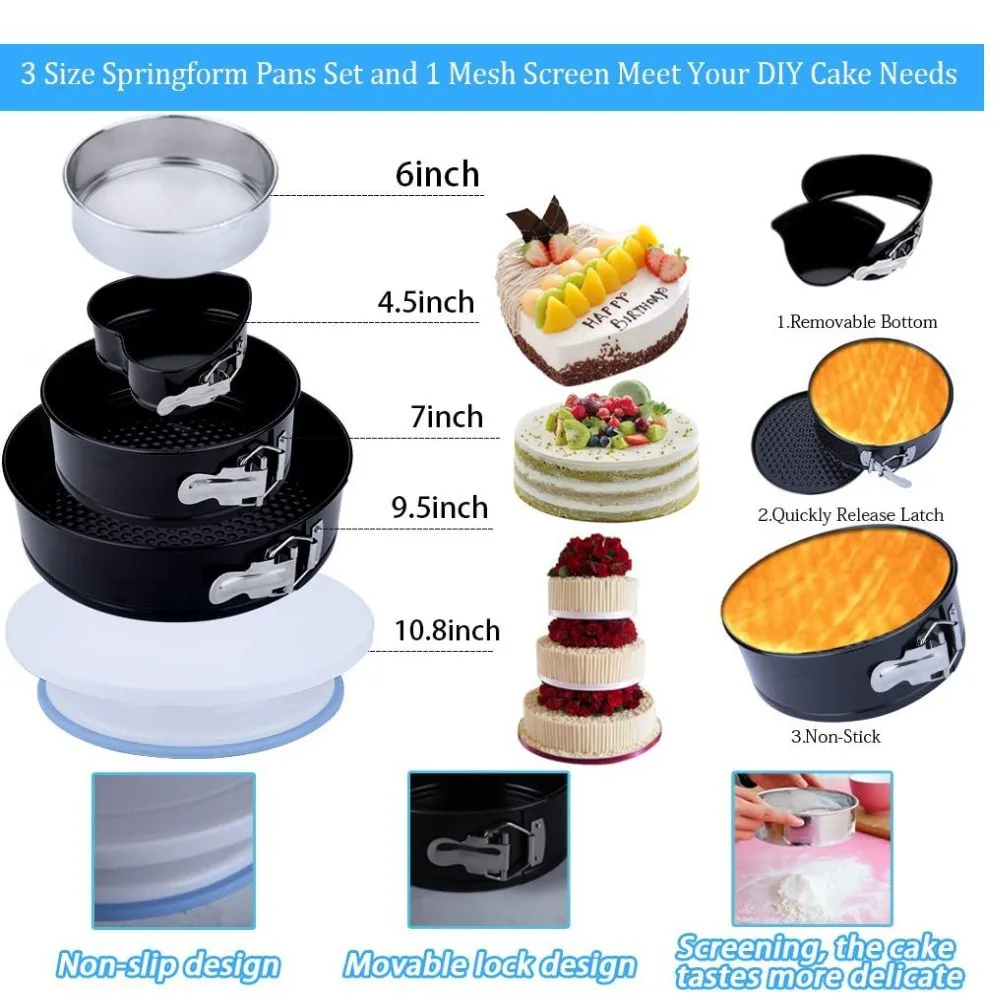 700Pcs Cake Decoration Kit Pastry Baking Utensils With Rotating Turntable Holder Ice Pipe Tip Nozzle Scraper