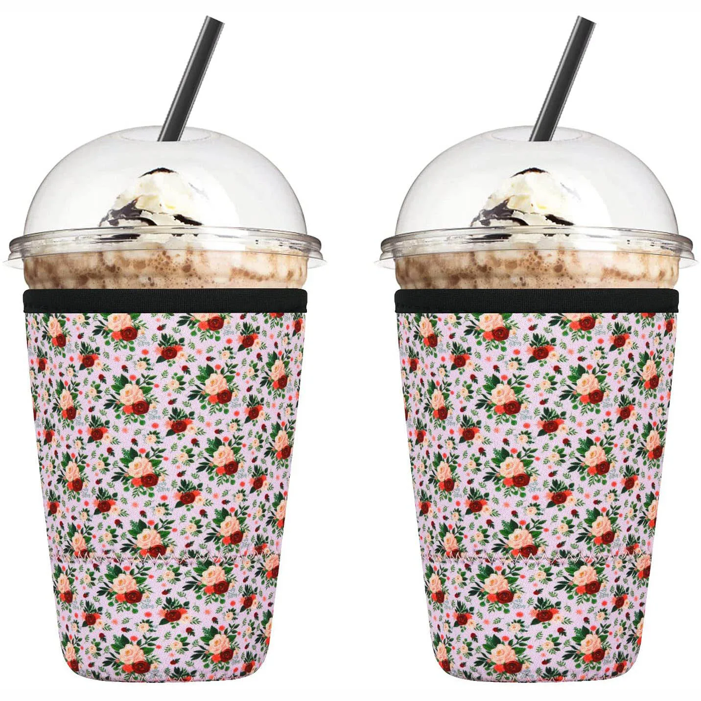 Waterproof Reusable Neoprene Iced Coffee cup Sleeves Insulator Holders for 30 oz-32 oz Coffee