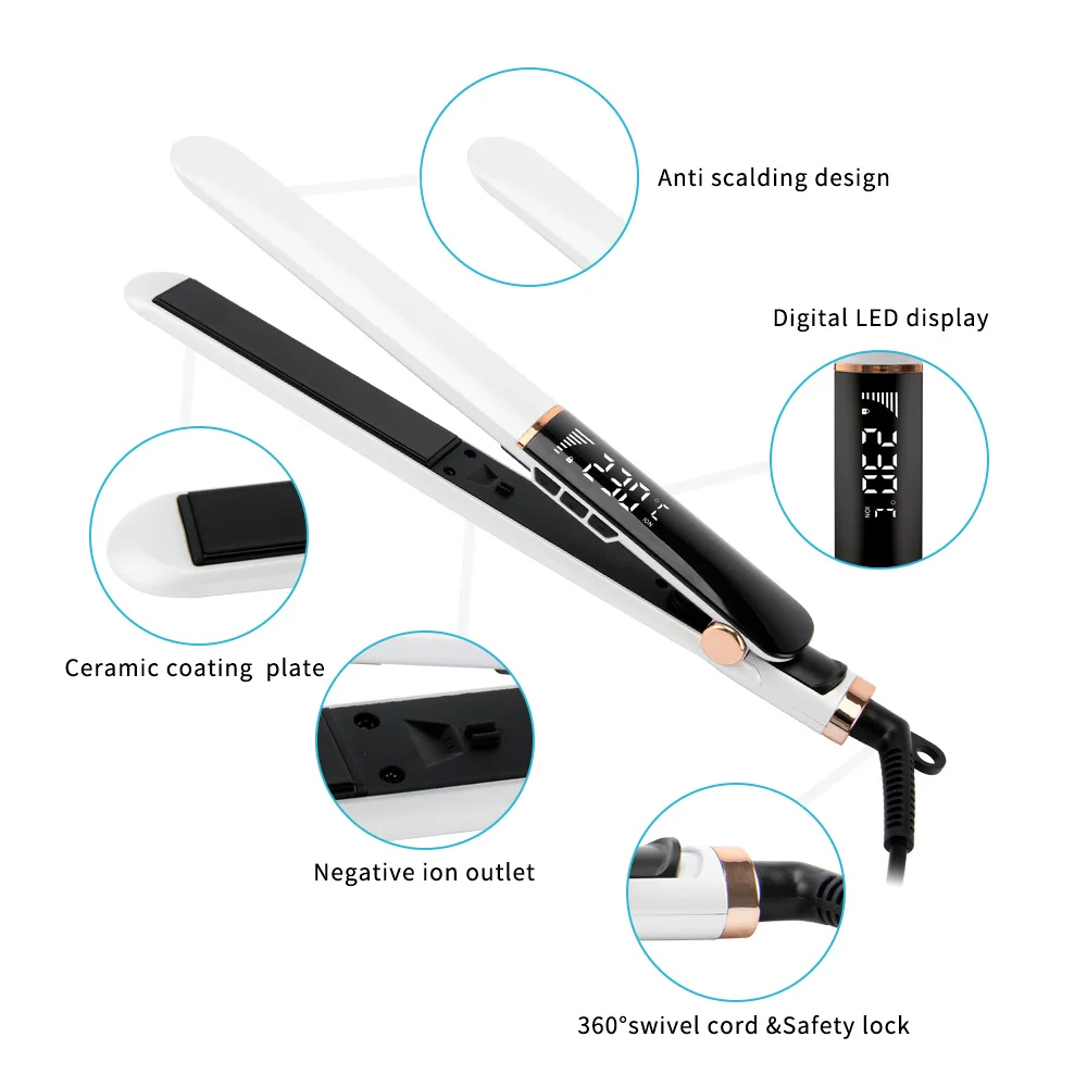 Factory OEM New Flat Iron Custom Logo Professional Ceramic Salon Hair Straightener With Certificate
