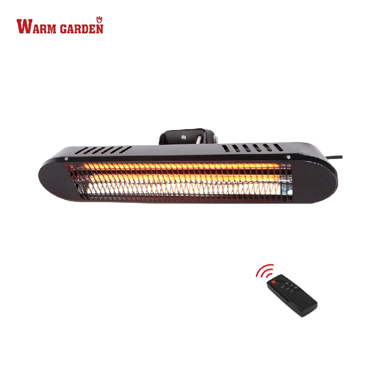 Уличный настенный Электрический обогреватель IPX4 1500 Вт SLIMELINE с дистанционным управлением и 30 градусами колебаний влево/вправо