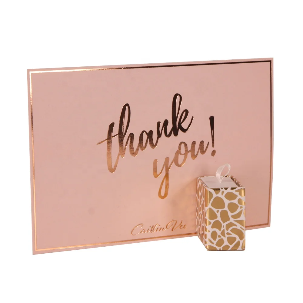 Rose Gold Thank You Card