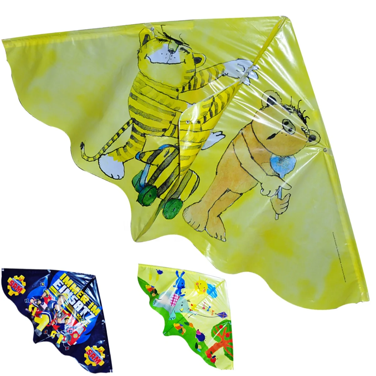 Индивидуальный Пластиковый полиэтиленовый рекламный полноцветный мультяшный воздушный змей delta для детей