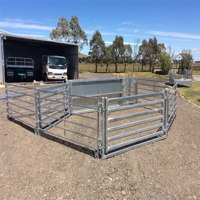 Best Factory Price Galvanized Cattle Fence for 12 ft Portable Heavy Duty Galvanized Metal Round Pen Cattle Yard Filed Fence
