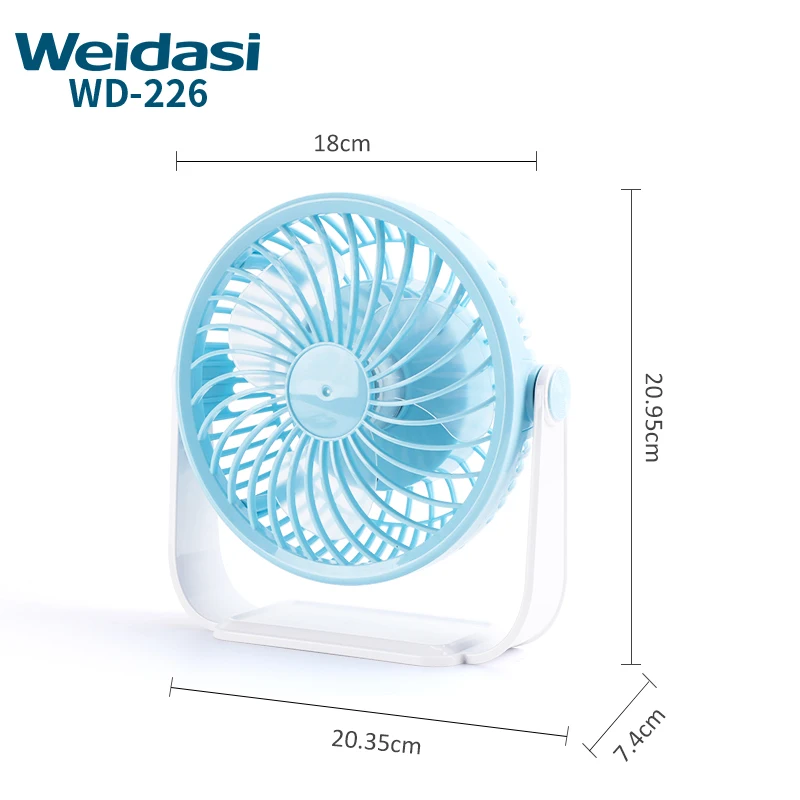 New Wholesale Office Charging Silent Rechargeable Mini Fan Portable Cute Student Fan Desktop Fan
