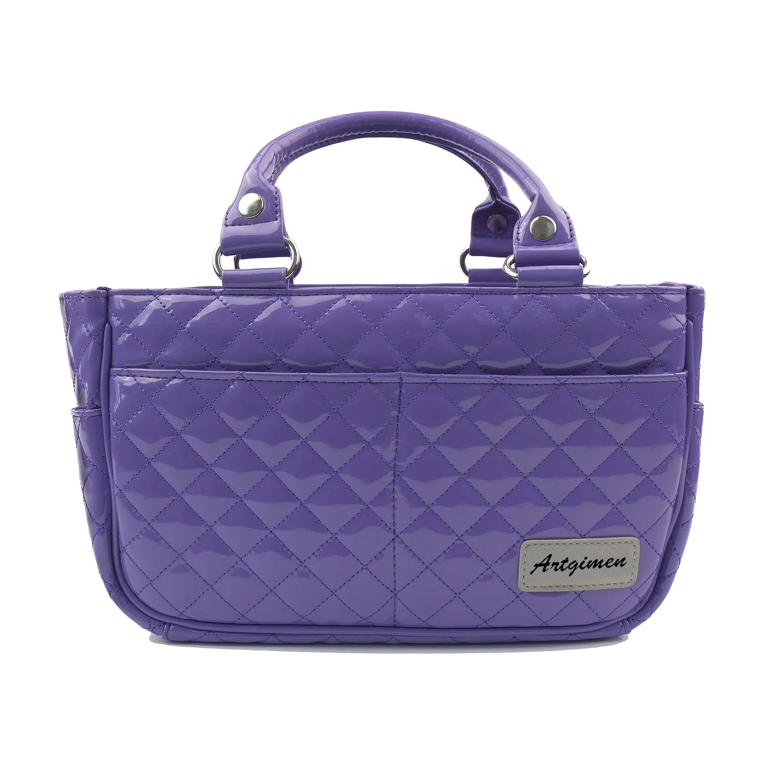 Trendy Design Quilted Handbag Purse for Wedding Party Recycled PU Travel Cute Beach Tote Bag with Divider for Women Ladies BSCI