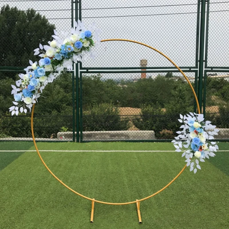 Various models Metal/wood/acrylic white gold wedding round large arch back drop stand for weddings