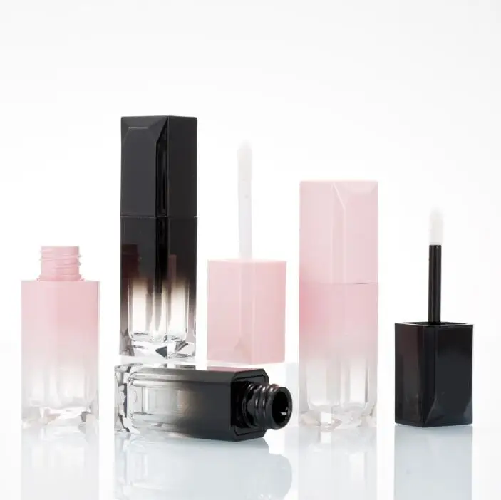 
customizable portable screen printing empty silvery cosmetic packaging lipgloss tube 