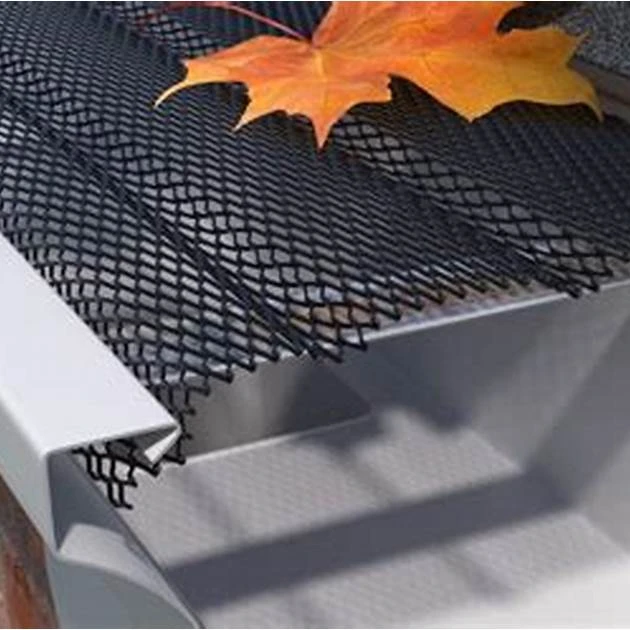 Manufacturer Aluminium Expanded Balcony Roof Gutter Guard Mesh Leaffilter Rain Gutter Cover