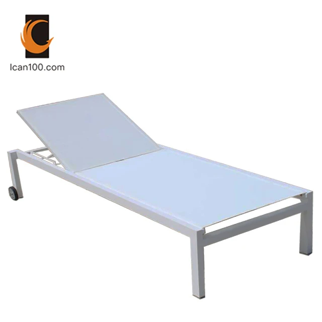 Fashion High Temperature Resistance Modern Aluminium Outdoor Folding Pool Sun Bed Lounger Transat Plage