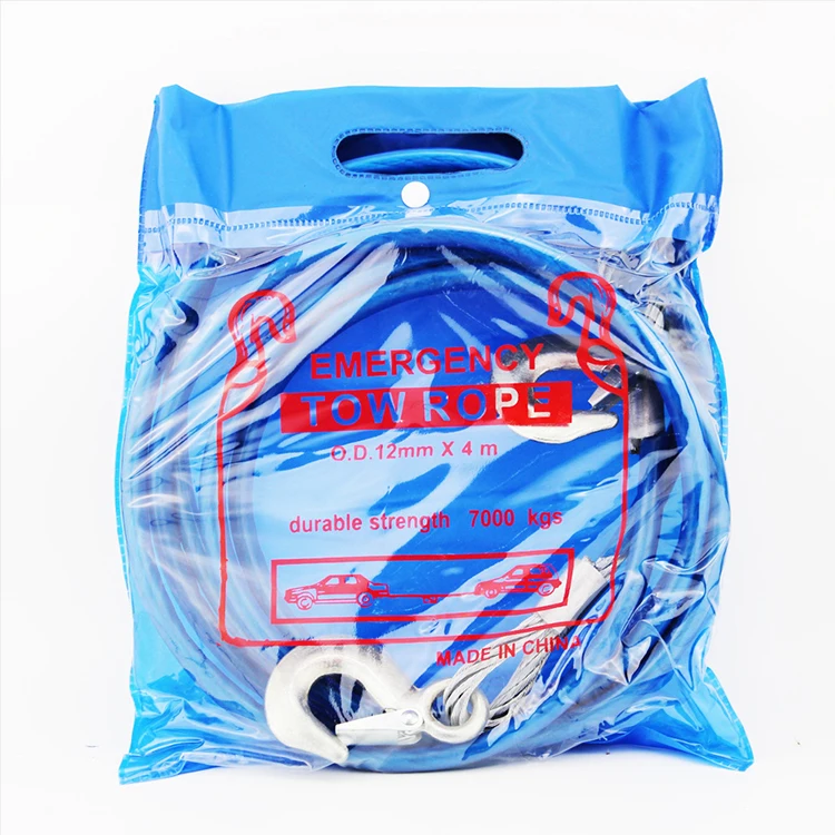 High quality Double Wheel Wire Rope Sheaves Pulley block Car Boat  Marine Steel Towing Rope for Emergency Use